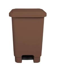 COD 7721 LIXEIRA C PEDAL MARROM 15L